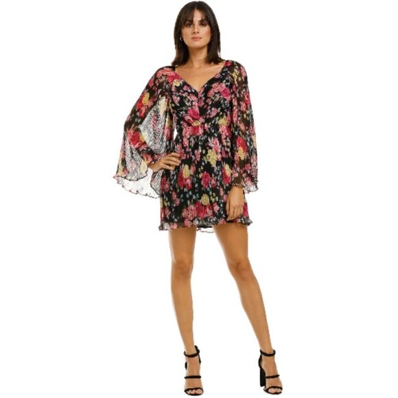 💕TALULAH💕 Midnight Fiesta Mini Dress ~ Floral Print Small S NWOT - Picture 4 of 12